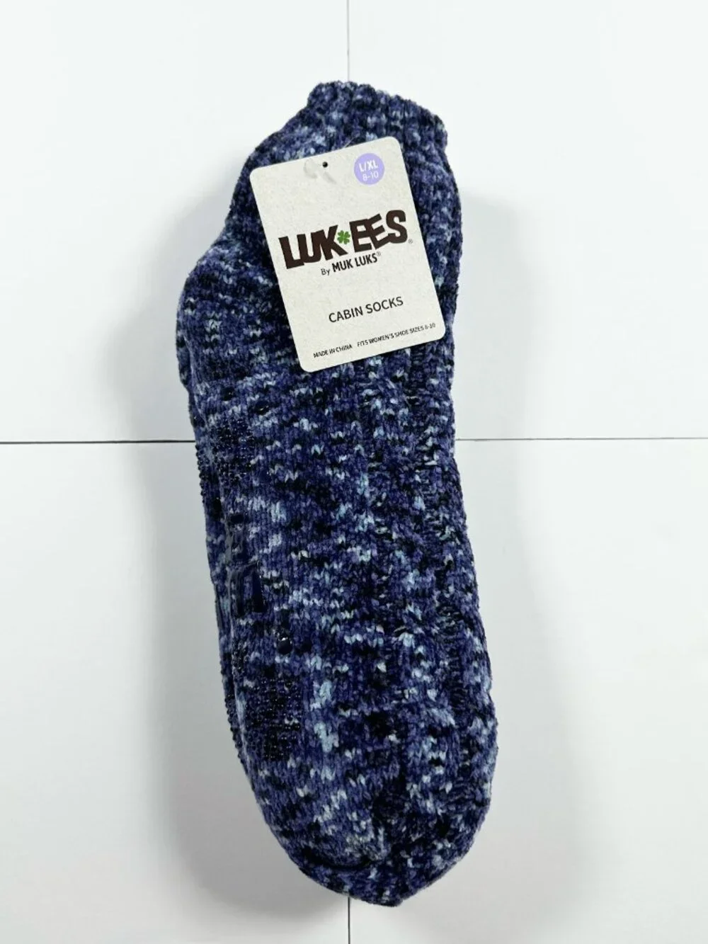 Muk Luks Slipper Socks L/XL (8 X 10)‎ Infused Blue/Purple/Multi Colored NWT